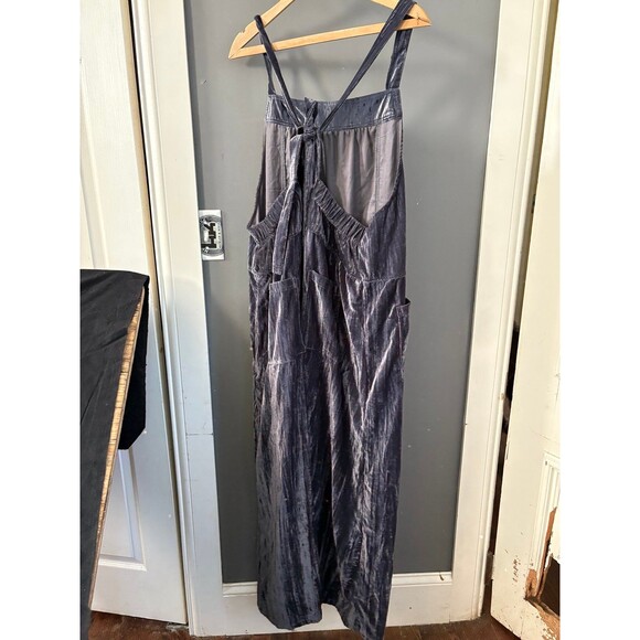 Natural life size xxl gray velvet Jumpsuit overalls - Picture 6 of 8